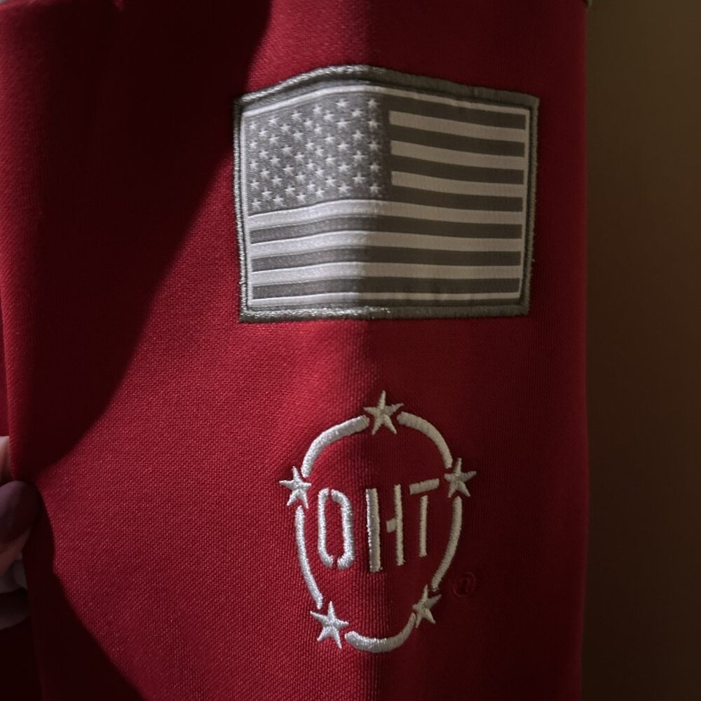 Nebraska Huskers Colosseum OHT Mens Military Hoodie L Red Gray Camo NCAA NEW - Picture 8 of 14